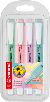 STABILO Swing Cool Highlighter Pen Pastel - Pack of 4 (Assorted Colours)