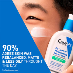 CeraVe Oil Control Gel Cream lightweight Moisturizer for Oily & Combination Skin with Ceramides, Hyaluronic Acid & Niacinamide | Dermatologist Recommended (52ml)