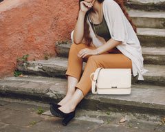 ADISA Women's Sling Bag (Off White)