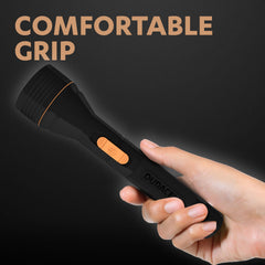 Duracell LED Torch Light, Super Bright, 12000 LUX, Ultra-Light and Easy to Carry Design, Large Reflector, for Everyday Use, Black