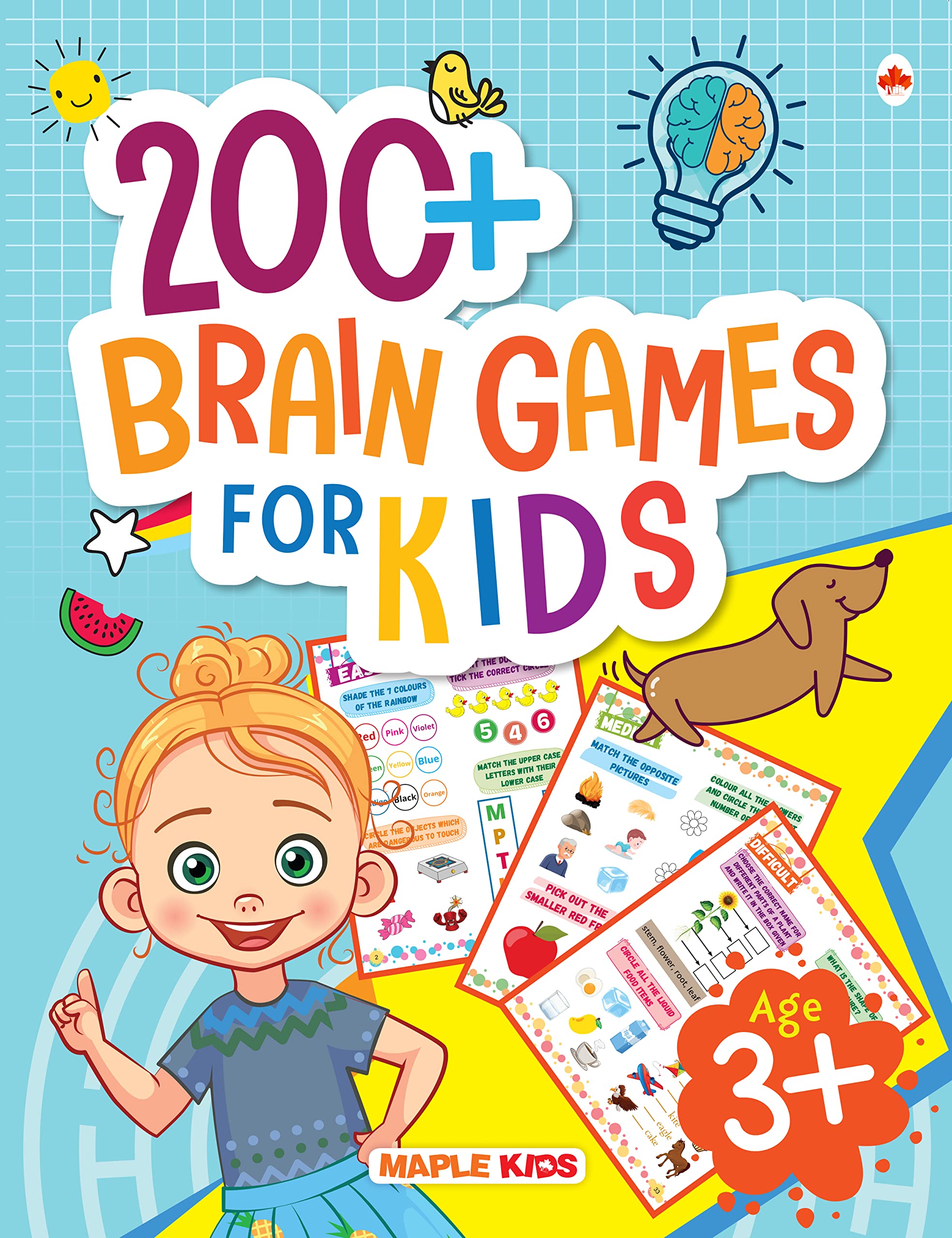 Brain Boosting Activity Book for Kids - 200+ Activities for Age 3+ - Kids Activity Book - Early Learning - Activities for Children: Maths, English, Mazes, Spot the Differences, Word Search - Book from Maple Press - Shop in Sri Lanka at Arcade.lk