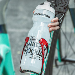 ROCKBROS Bike Water Bottle and Cage Set | 750ml BPA-Free Cycling Sports Squeeze Bottle with Lightweight Integrated Molded Bottle Holder for Road & Mountain Bikes