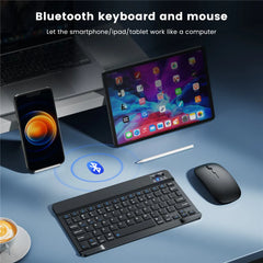 Ultra-Slim Bluetooth-Compatible Keyboard | Portable Mini Wireless Keyboard for iPad, iPhone, Tablet, iOS, Android & Windows