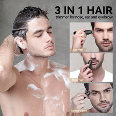 MAXGROOM Nose Hair Trimmer for Men | Rechargeable Electric Trimmer | 360° Rotating Dual-Blade System | Painless & Safe | Nose & Eyebrow Hair Groomer