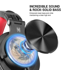 Oneodio Wired Over Ear Headphone With Mic, Studio DJ Headphones, Professional Monitor Recording & Mixing, Headset For Gaming