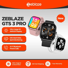 Zeblaze GTS 3 Pro Smartwatch | Voice Calling | Ultra-Large HD AMOLED Display | Health & Fitness Tracking | Smart Watch for Men & Women