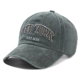 GENERIC New York Washed Cotton Baseball Cap for Men & Women | Adjustable Casual Dad Hat with Sun Protection | Outdoor Snapback Cap