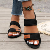 Women’s Open Toe Sandals | Breathable Mesh Material | Skin-Friendly & Comfortable | Flat-Bottom Slip-On Shoes