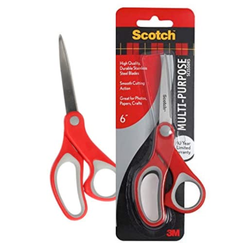 Check price of 3M Scotch Scissors | 6" Multipurpose | Comfort Grip Handle and Stainless Steel Blades | Paper, Photos, Crafts in Sri Lanka | Arcade.lk