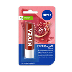 Shop in Sri Lanka for NIVEA Shine Caring Lip Balm, Pomegranate, 4.8g - Lip Balms from Nivea - Shop at Selekt