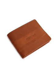 Marbin Men's Leather Wallet – 8 Card Slots (Brown)
