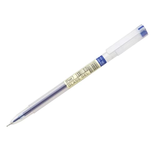 FLAIR Glass Gel Pen Wallet Pack | Tip Size 0.6 mm | Water Proof Ink For Smooth Flow System | Low-Viscosity Ink For Smudge Free Writing | Blue ink, Pack of 10