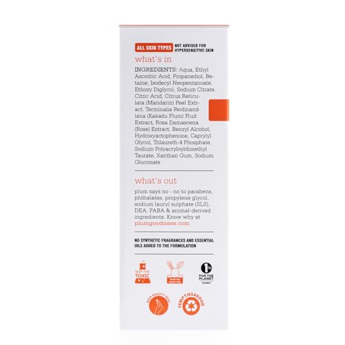 Plum 15% Vitamin C Serum for Glowing Skin | for Oily, Dry & Combination Skin | Reduce Pigmentation & Dark Spot |with Mandarin | Non-Irritating, Hydrating & Soothing | Unisex | 20ml