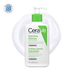 CeraVe Hydrating Cleanser For Normal To Dry Skin (236ml) - Non-Foaming Face Wash with Hyaluronic Acid And Ceramides | Non-Comedogenic, Non-Irritating And Fragrance-Free Cleanser