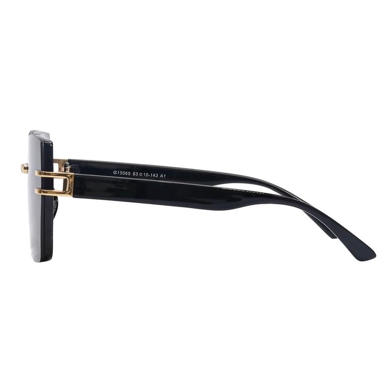 HASHTAG EYEWEAR Latest & Stylish Sunglasses for Women | Fashionable & Lightweight Eyewear, 100% UV Protected Sunglass with Maximum Clarity (Rectangular/Black)