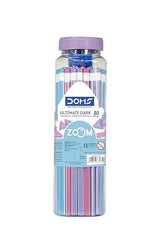 DOMS Zoom Ultimate Dark Triangle Pencil | Jar Pack, 30 Pieces | Contains Pencils, Sharpener, Eraser Multicoloured, Pack Of 1 (DM7274)