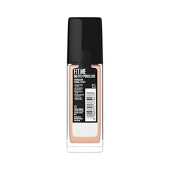 Maybelline New York Fit Me Matte + Poreless Liquid Foundation, pore minimising Foundation, lightweight formula suitable for daily use, Matte Finish Foundation for Indian Skin - 125 Nude Beige, 30 ml