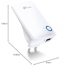 TP-Link TL-WA850RE N300 Wireless Range Extender, Broadband/Wi-Fi Extender, Wi-Fi Booster/Hotspot with 1 Ethernet Port, Plug and Play, Built-in Access Point Mode