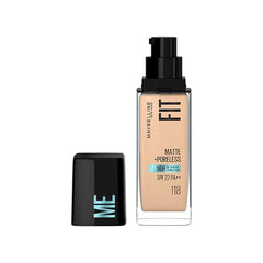Maybelline New York Fit Me Matte + Poreless Liquid Foundation, , Matte Finish and pore minimizing Foundation, lightweight formula suitable for daily use and Indian Skin - 118 Light Beige, 30 ml