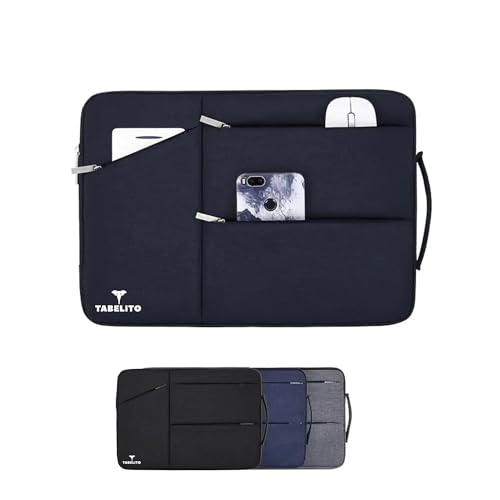 Tabelito Polyester Hybrid Laptop Bag Sleeve Case Cover Pouch for 14 Inch(35Cm) Laptop Apple/Dell/Lenovo/Asus/Hp/Samsung/Mi/MacBook/Ultrabook/Thinkpad/Ideapad/Surfacepro (Blue)