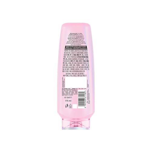 L'Oreal Paris Floral Glycolic Gloss Shine Sealing Conditioner, Powered By 4% Glycolic Acid, For Dull Hair, Smoothens Hair Fiber For 3X More Gloss, 175Millilitre