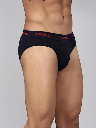 Levi's Men's Cotton Style #009 Neo Regular Fit Solid Brief (Pack of 2) (#009-BRIEF-BLK/NAVY-P2_Black,Navy) - Apparel from Levi's - Shop in Sri Lanka at Arcade.lk