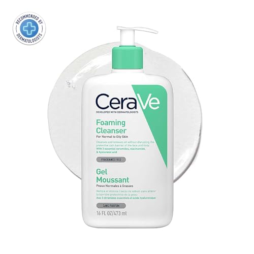 CeraVe Foaming Cleanser For Normal To Oily Skin (473ml) - Dermatologist-Developed Facewash | Non-Comedogenic And Fragrance-Free Cleansers For Acne-Prone Skin - Luxury Beauty from CeraVe - Shop in Sri Lanka at Arcade.lk