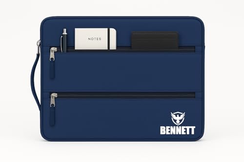Bennett Khadi&Polyester Drax Laptop Bag Sleeve Case Cover Pouch for 15/15.6 inches Laptop Apple/Dell/Lenovo/ASUS/Hp/Samsung/Mi/MacBook/Ultrabook/Thinkpad/Idea Pad/Surfacepro for Laptops (Blue)