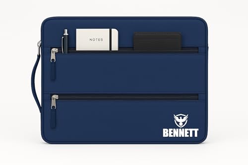 Bennett Drax Water Resistant Laptop Sleeve for 14 inches laptops Case Cover Pouch 14-14.3 inch with Oxford Fabric Dell/Lenovo/ASUS/Hp/LOQ/MacBook/thinkpad/ideapad/magicbook/Legion/vivobook (Blue)