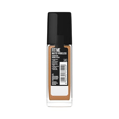 Maybelline New York Fit Me Matte + Poreless Liquid Foundation, pore minimising Foundation, lightweight formula suitable for daily use, Matte Finish Foundation for Indian Skin - 340 Cappucino, 30 ml