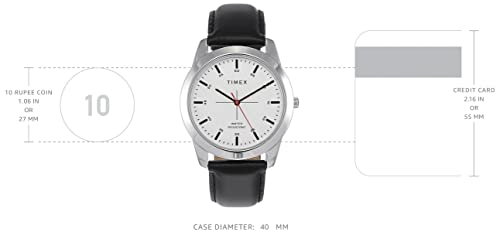 TIMEX Men Leather Analog White Dial Watch-Tw00Zr260E, Band Color-Black - Watch from TIMEX - Shop in Sri Lanka at Arcade.lk