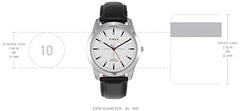 TIMEX Men Leather Analog White Dial Watch-Tw00Zr260E, Band Color-Black - Watch from TIMEX - Shop in Sri Lanka at Arcade.lk