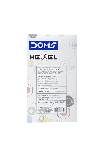 DOMS HEXEL PEN BLUE 20 PCS BOX