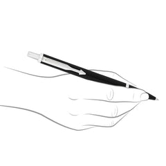 Parker Latitude Matte Black Chrome Trim Ball Pen | Blue Ink | Black Body Color | Sleek and streamlined design with a refined finish