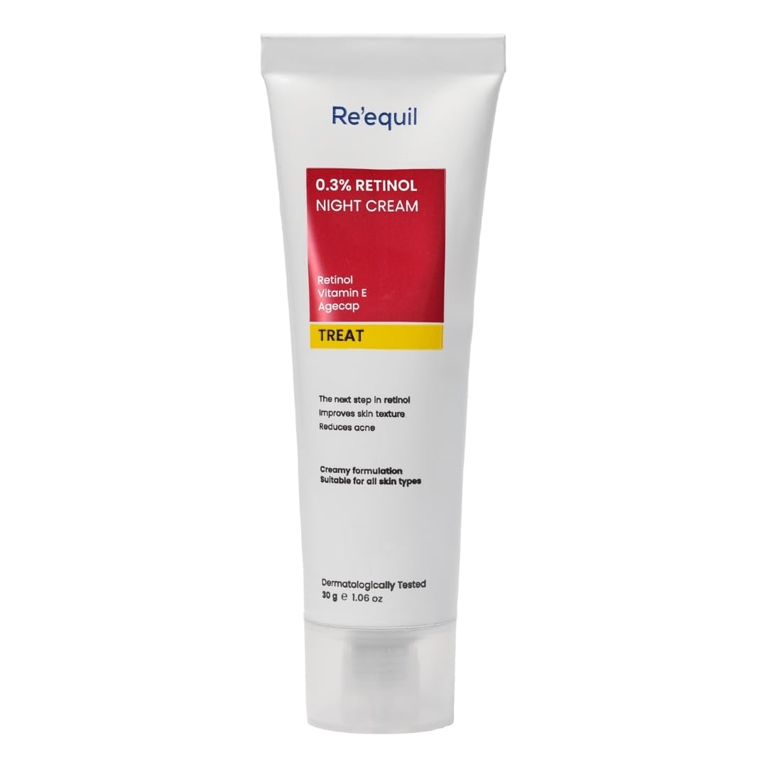 RE' EQUIL 0.3% Retinol Night Cream, Improves Skin Texture, Reduces Acne, Unisex, For All Skin Types, 30G