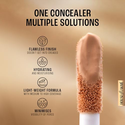LAKMÉ 9to5 Primer+Matte Liquid Full Coverage Concealer for all skin types,34 Almond, 5.4 ml
