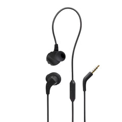 JBL Endurance Run 2, Sports in Ear Wired Earphones with Mic, Pure Bass, Sweatproof, Flexsoft eartips, Magnetic Earbuds, Fliphook & TwistLock Technology with Voice Assistant (Black)