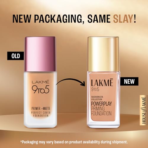 Lakme 9 To 5 Primer + Matte Perfect Cover Liquid Foundation, Full Coverage, Has A Built-In Primer For Poreless, Long Lasting MakeUp, Cool Ivory, 25ml - Beauty from LAKMÉ - Shop in Sri Lanka at Arcade.lk