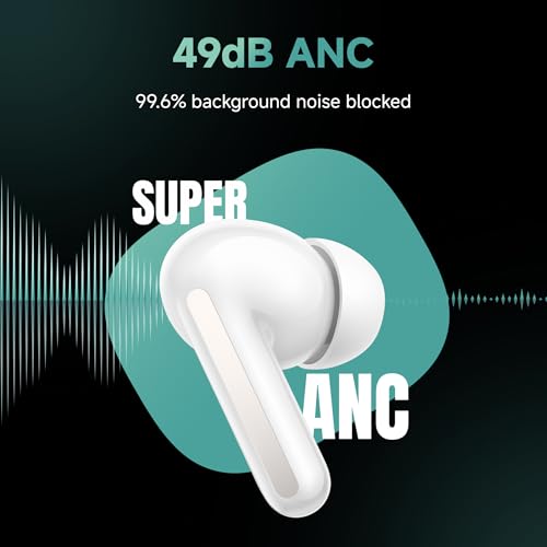 Redmi Buds 6, Dual Driver TWS in Ear Earbuds, 49dB Hybrid Active Noise Cancellation, Spatial Audio, Dual Device Connection, Quad Mic AI ENC, 42 Hrs Playtime, Custom EQ, Wireless Earbuds (Black)