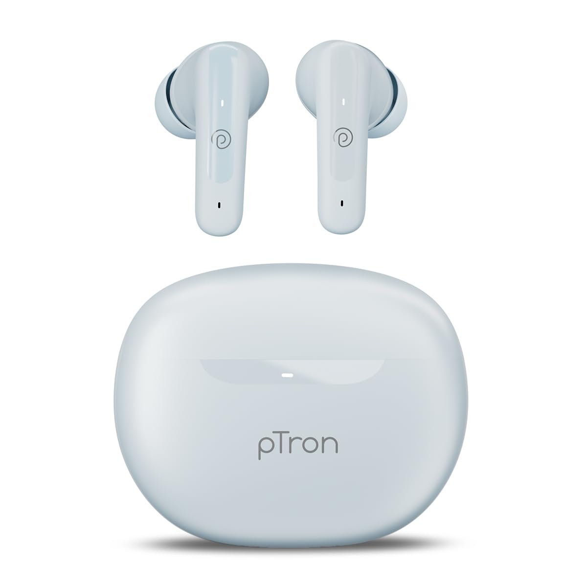 pTron Bassbuds Astra in-Ear TWS Earbuds w/Stereo Sound, 50Hrs Playtime, Stereo Calls, Custom EQ, Mobile App, BTv5.3 Headphones, Touch Control, Voice Assistant, Type C Charging & IPX4 (Grey)