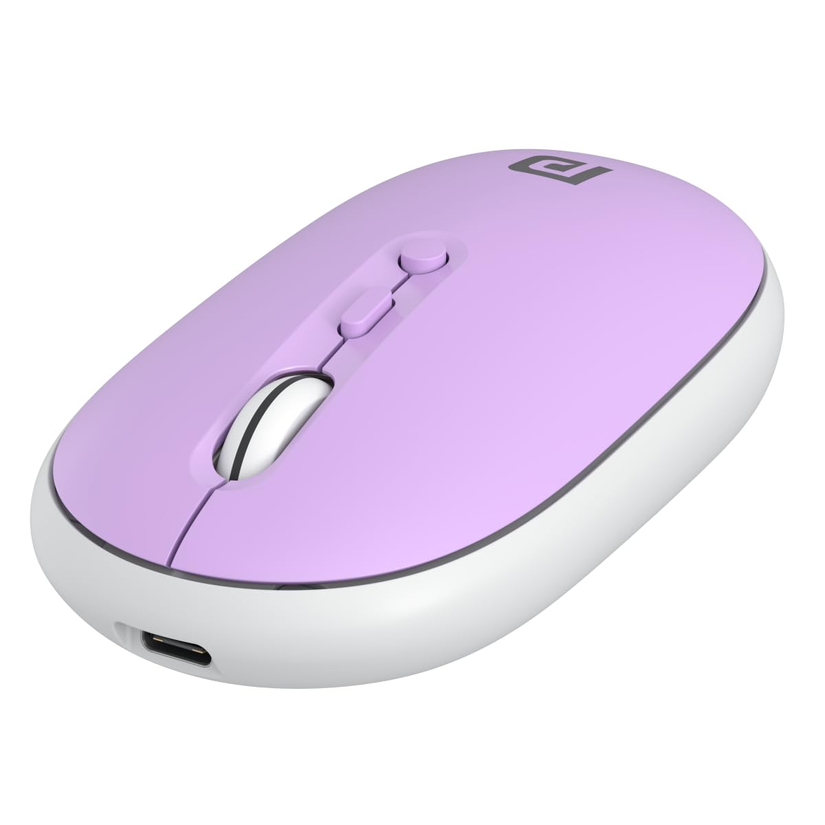 Portronics Toad II Bluetooth Mouse, with Bluetooth 5.0 & 2.4 Ghz Dual Wireless Connectivity, Rechargeable Battery, Adjustable DPI up to 1600 Compatible with Laptop, MacBook, PC (Purple)