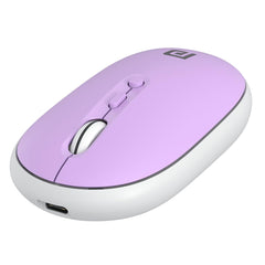 Portronics Toad II Bluetooth Mouse, with Bluetooth 5.0 & 2.4 Ghz Dual Wireless Connectivity, Rechargeable Battery, Adjustable DPI up to 1600 Compatible with Laptop, MacBook, PC (Purple)