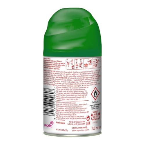 Air Wick 250 ml (Pack of 2) - Lavender & Lotus and Rose and Saffron, Freshmatic Automatic Air Freshener Refill | 2600 Sprays Guaranteed