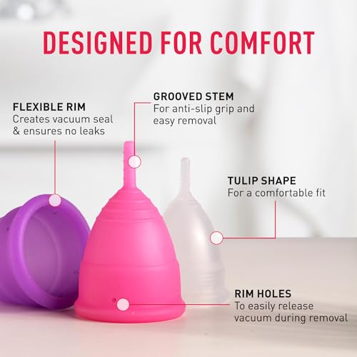 Sirona Reusable Menstrual Cup for Women | Medium Size with Pouch | Ultra Soft, Odour & Rash Free|Medical Grade Silicone|No Leak|Protection Up to 8-10 Hours | US FDA Registered - Drugstore from Sirona - Shop in Sri Lanka at Arcade.lk