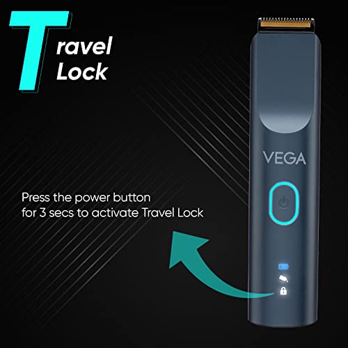 Vega Battery Powered SmartOne Series S2 Beard Trimmer for Men, 160 mins Runtime, IPX7 Waterproof 40 Length Settings, (VHTH-31), Blue - Personal Care Appliances from VEGA - Shop in Sri Lanka at Arcade.lk