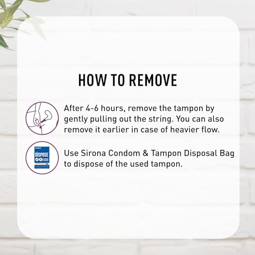 Sirona Period Made Easy Tampons - 20 Piece | For Heavy Flow | Biodegradable Tampons | FDA Approved - Health and Beauty from Sirona - Shop in Sri Lanka at Arcade.lk