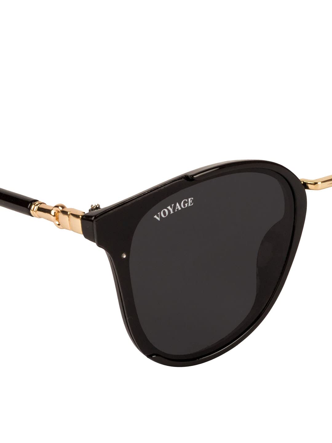 Voyage UV Protection Cat-eye Sunglass (59) (Black)