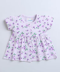 BUMZEE Lavender Girls Half Sleeves Cotton Frock - Apparel from BUMZEE - Shop in Sri Lanka at Arcade.lk