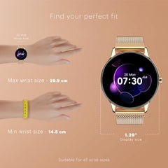 Noise Twist Go Bluetooth Calling Smart Watch for Women, Sleek Metal Dial, Glossy Finish, 1.39" Display, 100+ Watch Faces, IP68, Sleep Tracking, Voice Assistance, Upto 7 Days Battery (Gold Link)