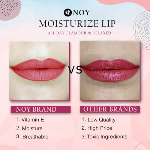NOY Bare All Beauty 100% Long Lasting Upto 15Hr & Smudgeproof:Must-Have Classic Nude Matte Lipsticks Brown Nude, Mauve Nude (Sets 3) #WC113